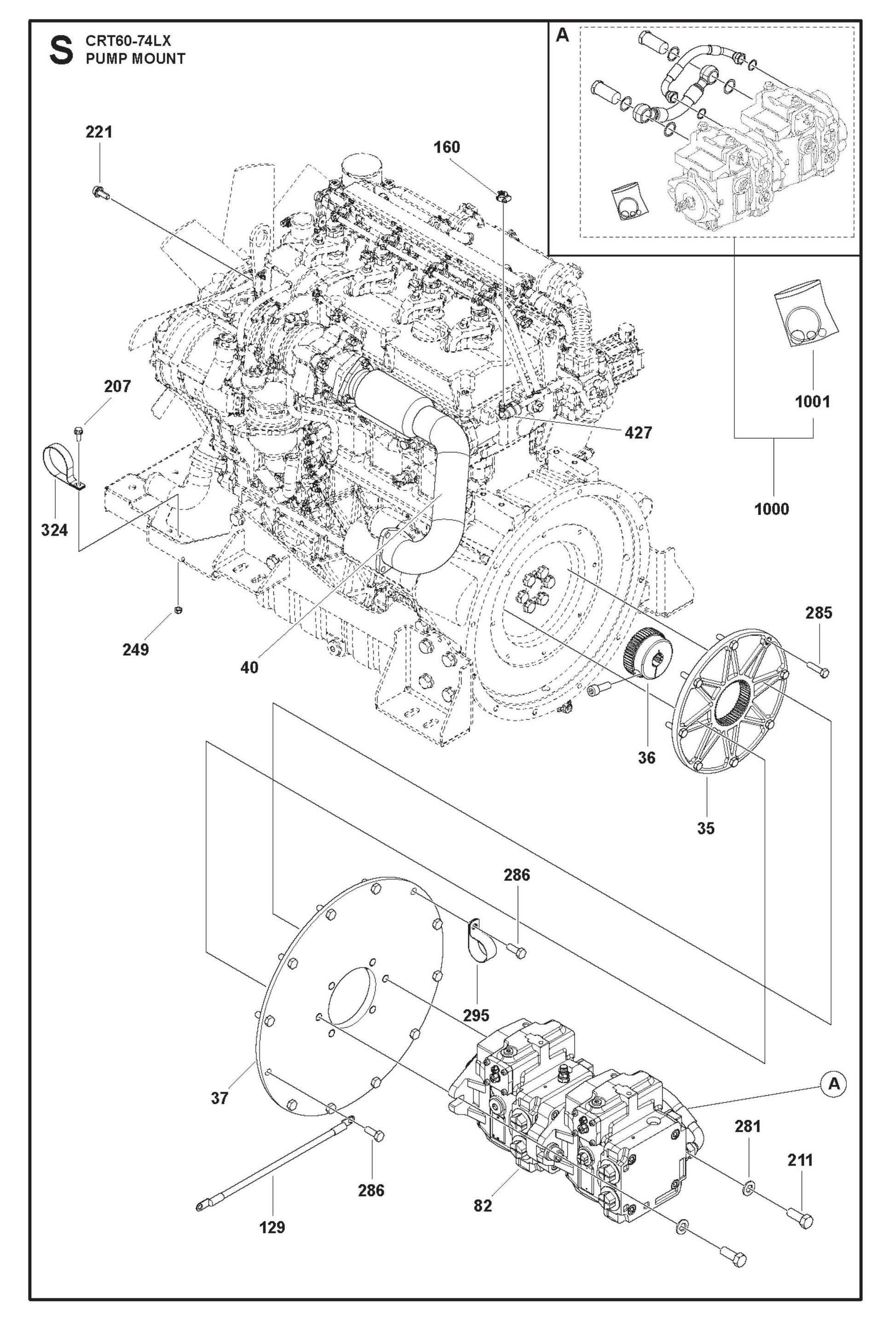 Pump Mount Parts For Ride On Trowel CRT 60 By Husqvarna