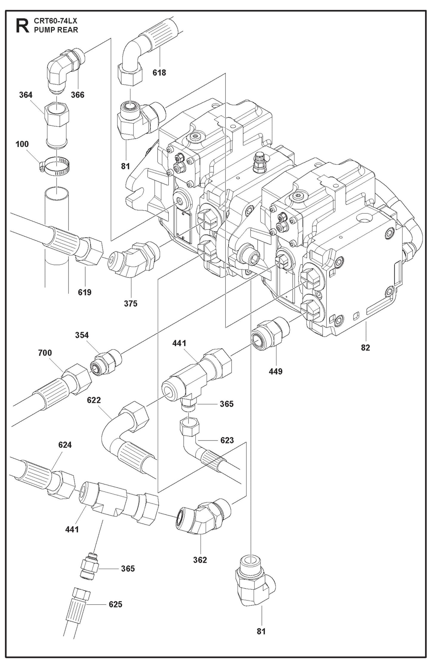 Pump Rear Parts For Ride On Trowel CRT 60 By Husqvarna