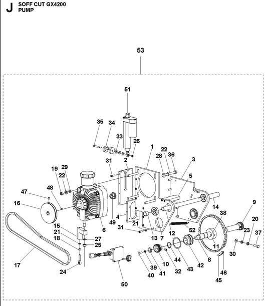 Pump Parts For Soff Cut GX4200 by Husqvarna