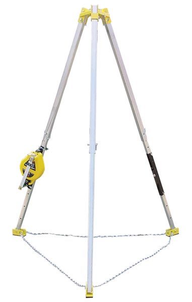 Confined space system with 7 ' Tripod, 50' Galvanised wire Winch SRL and Bag R50GTP7 by French Creek 