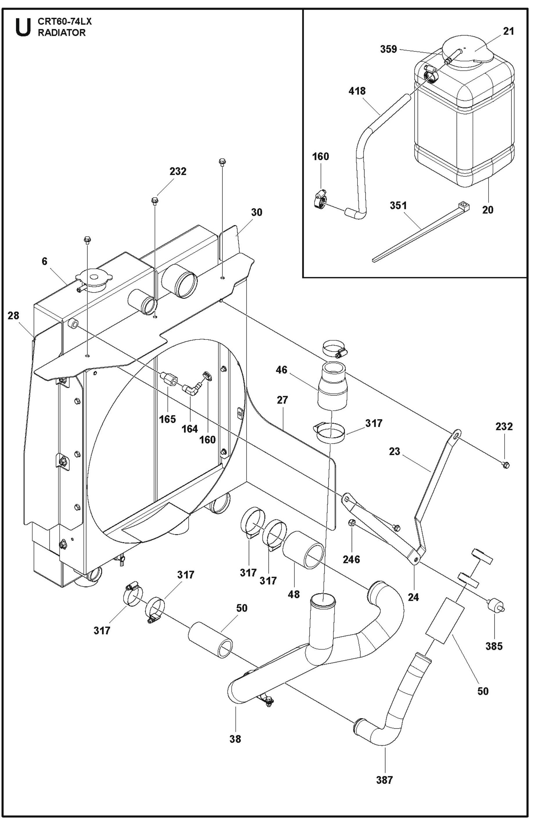 Radiator Parts For Ride On Trowel CRT 60 By Husqvarna