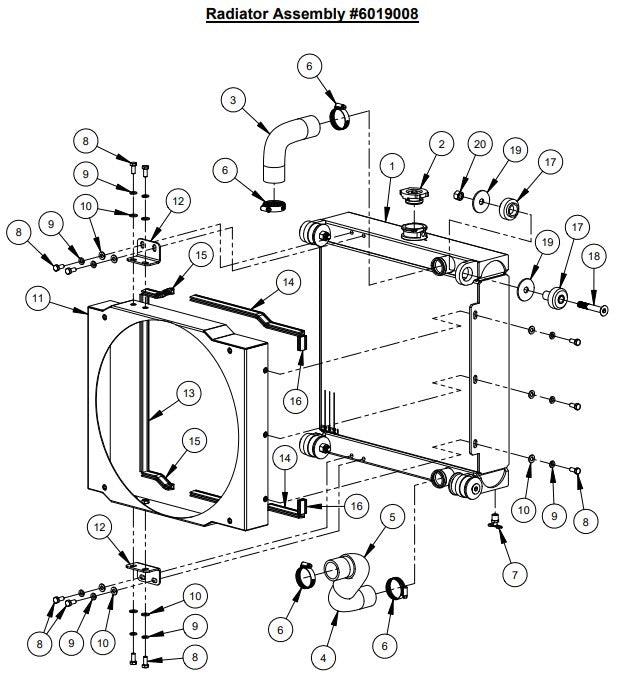 CC6566, CC6566-3 Radiator Assembly Parts