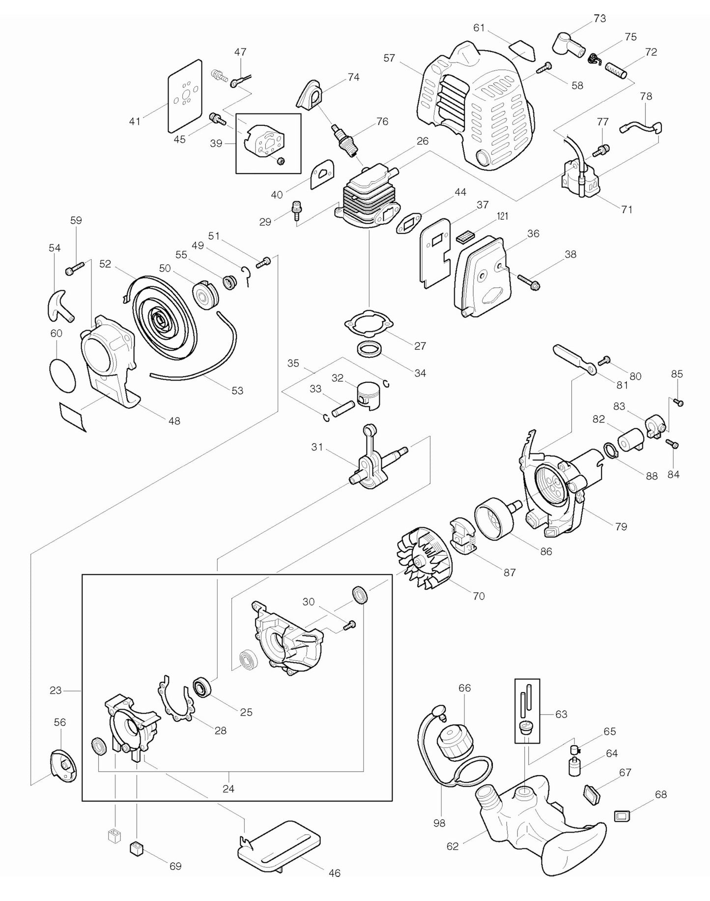 RBC201 Grass Trimmer Assembly-2 Parts