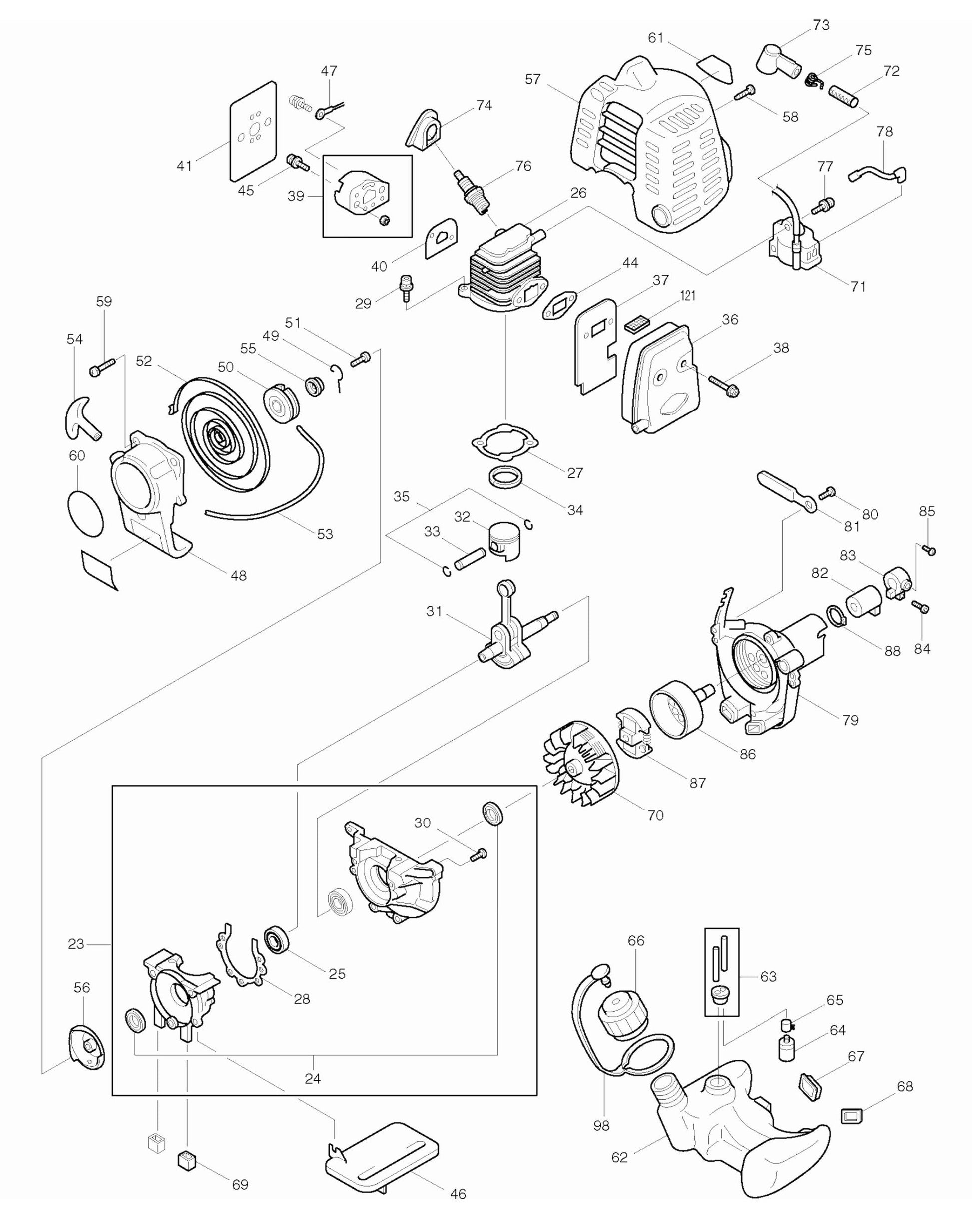 RBC201 Grass Trimmer Assembly-2 Parts