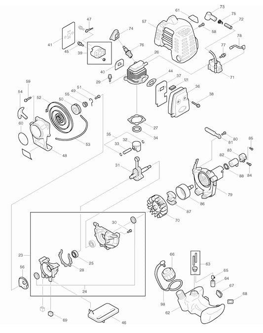 RBC201 Grass Trimmer Assembly-2 Parts