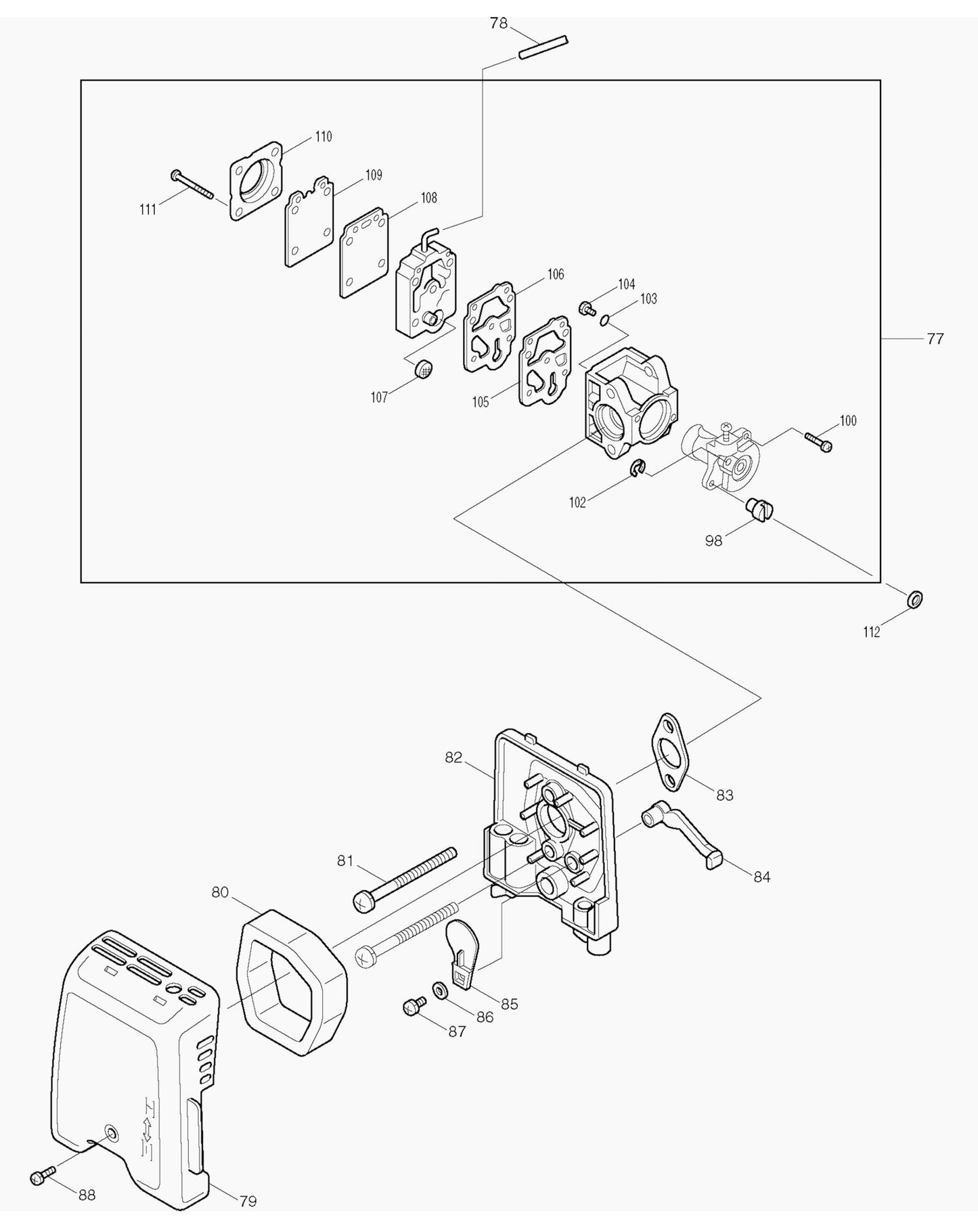 RBC221 String Trimmer Assembly-3 Parts by Makita