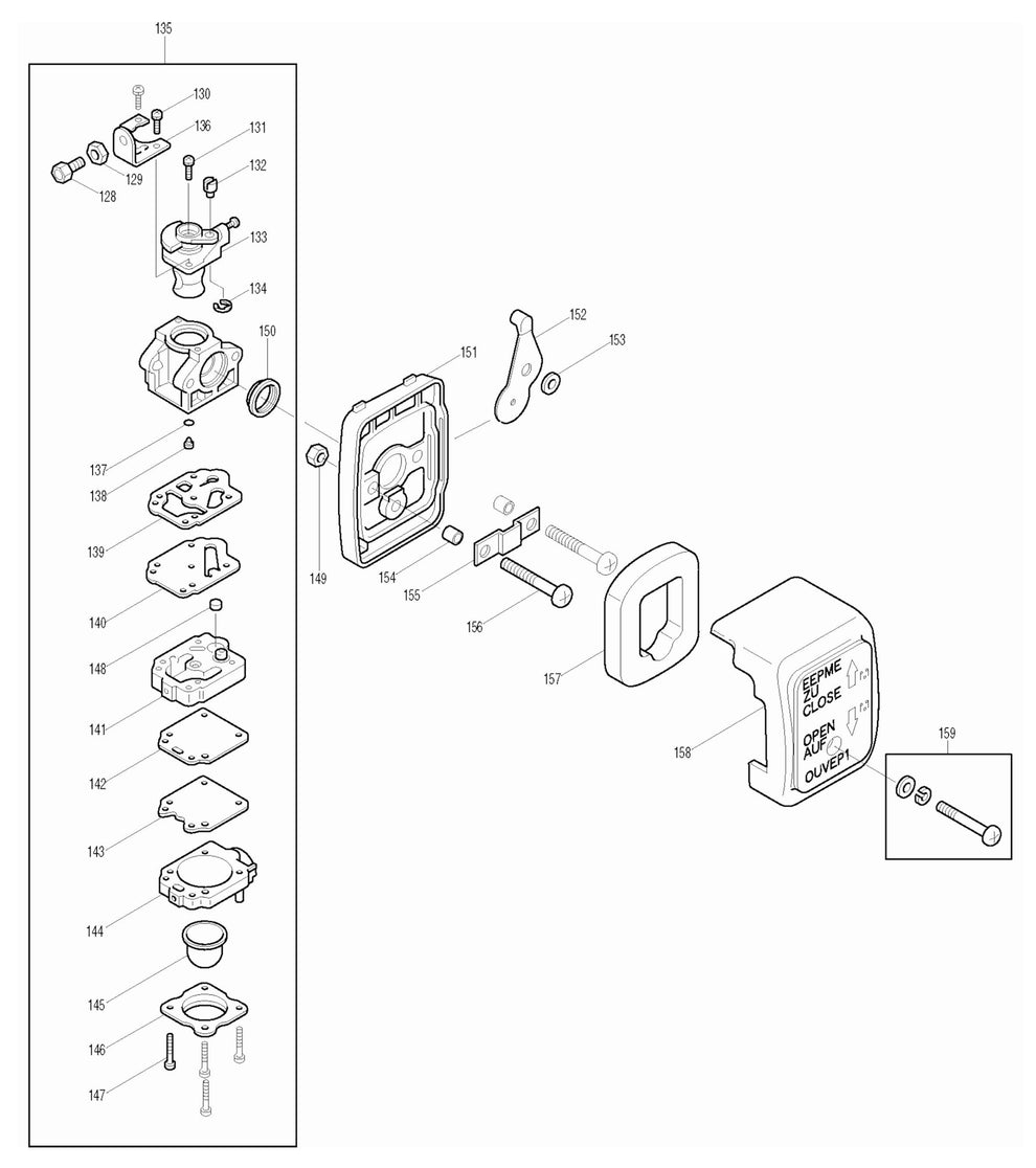 RBC260 String Trimmer Assembly-3 Parts by Makita