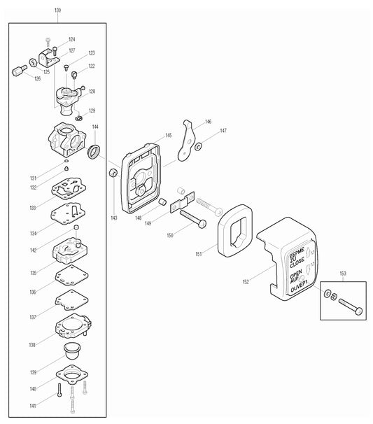 RBC310 String Trimmer Assembly-3 Parts by Makita