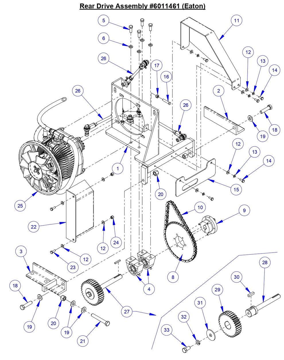 CC3500J Rear Drive Assembly (Eaton)