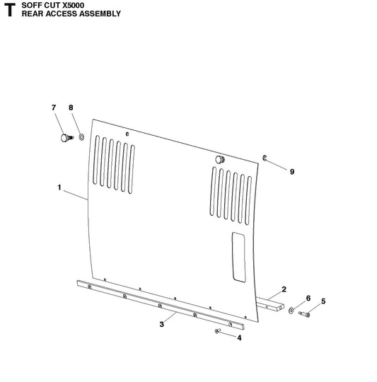 Rear Access Assembly Parts For Soff Cut X5000 by Husqvarna