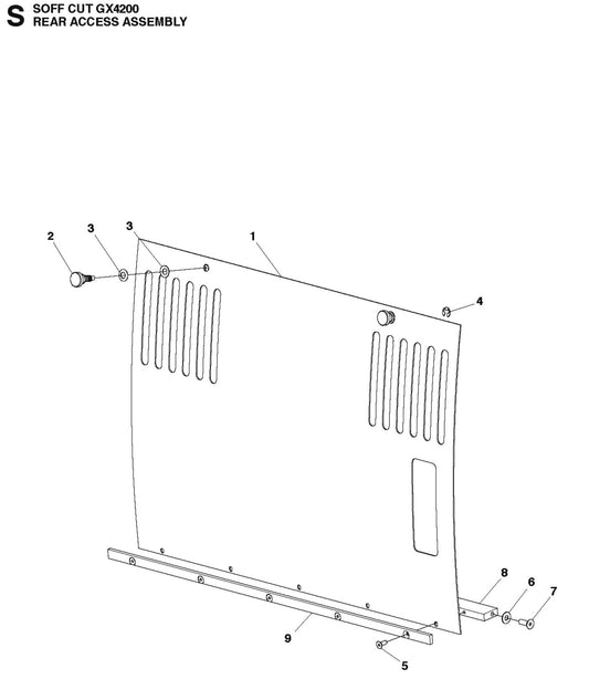 Rear Access Assembly Parts For Soff Cut GX4200 by Husqvarna