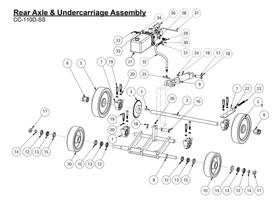 CC-110D-SS Rear Axle &amp; Undercarriage Assembly Parts