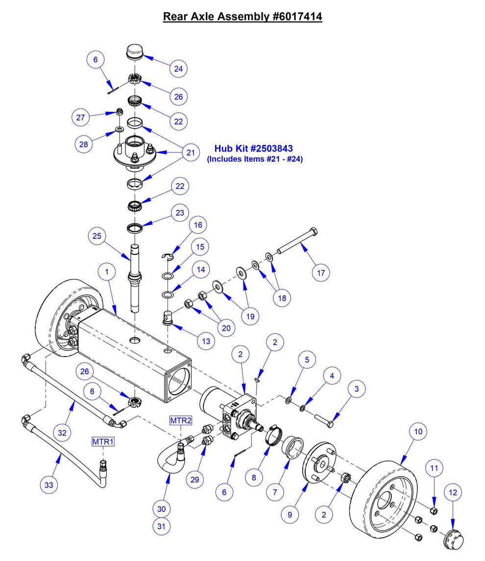 CC9074DK Rear Axle Assembly