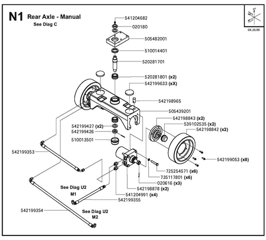 Rear Axle-Manual Parts For FS6600 D By Husqvarna