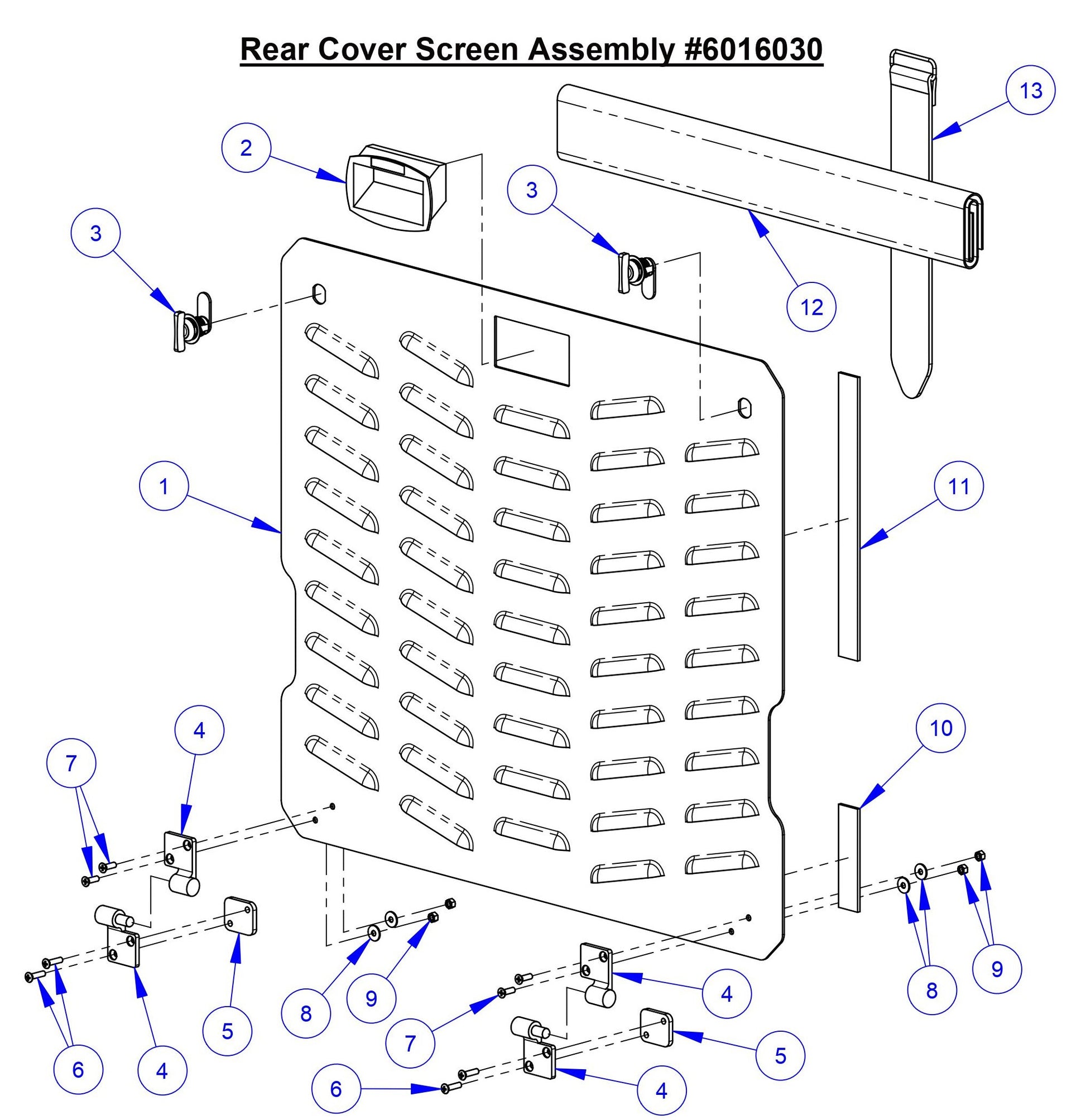 CC9074DK Rear Cover Screen Assembly