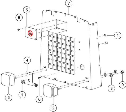 Rear Panel Assembly Parts For LT6K5 Light Tower By Multiquip