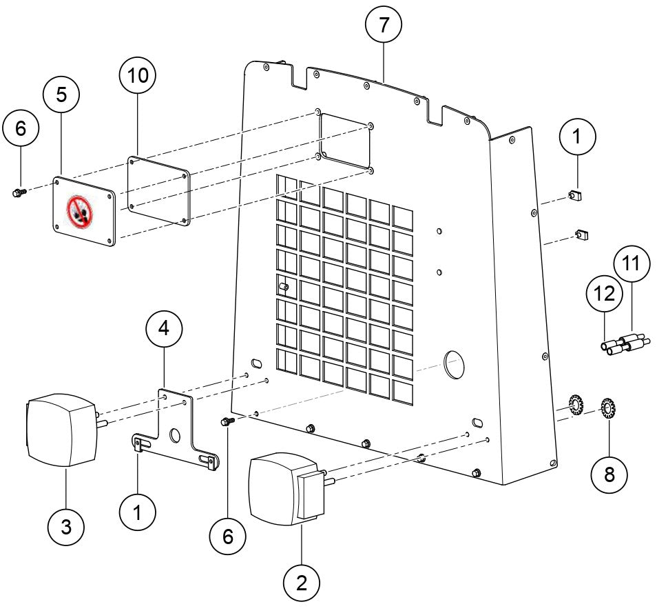 Rear Panel Assembly Parts For LT6KV Light Tower By Multiquip 