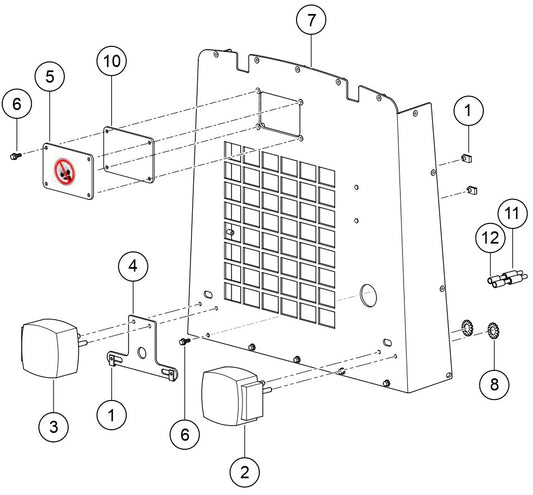 Rear Panel Assembly Parts For LT6KV Light Tower By Multiquip 