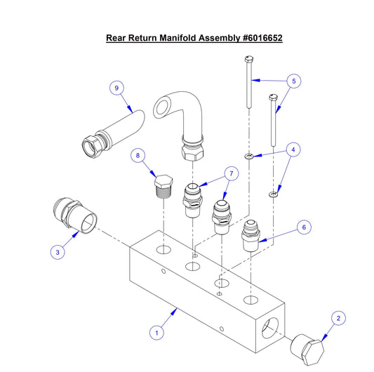 CC8574DD Rear Return Manifold Assembly