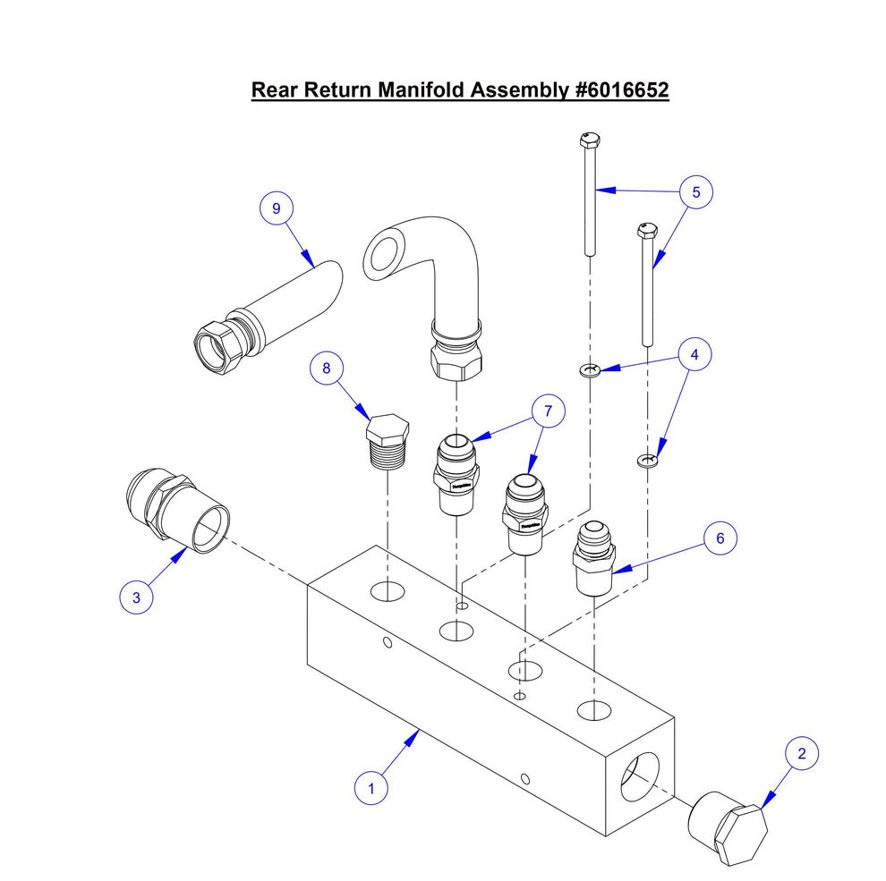 CC8574DD Rear Return Manifold Assembly