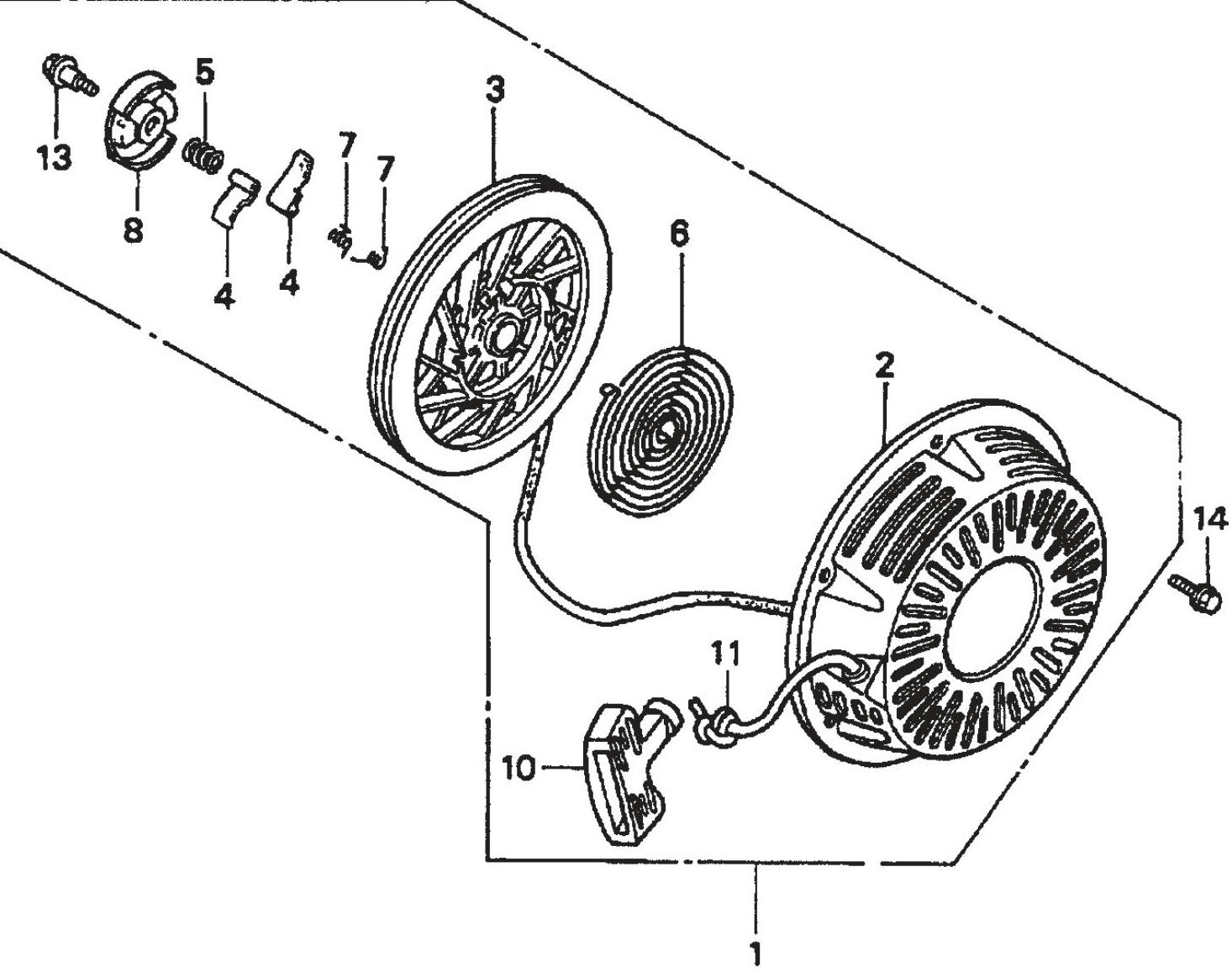 HONDA GX390K1QWT2/GX390U1QWT2 Engine Recoil Starter Assembly Parts For SP1 Street Pro 1 Series By Multiquip