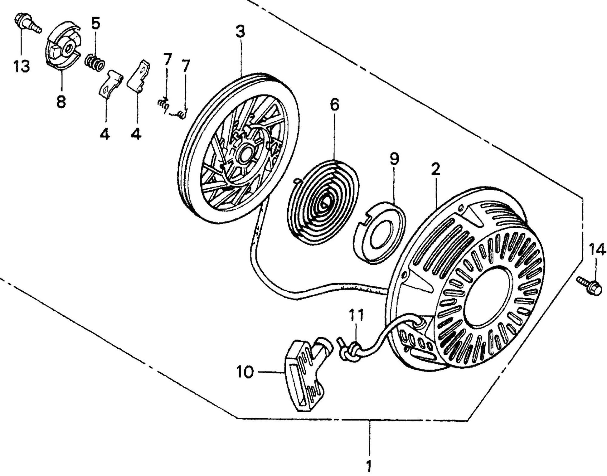 MVH402GHB HONDA GX390K1SMX2 Recoil Starter Assembly Parts