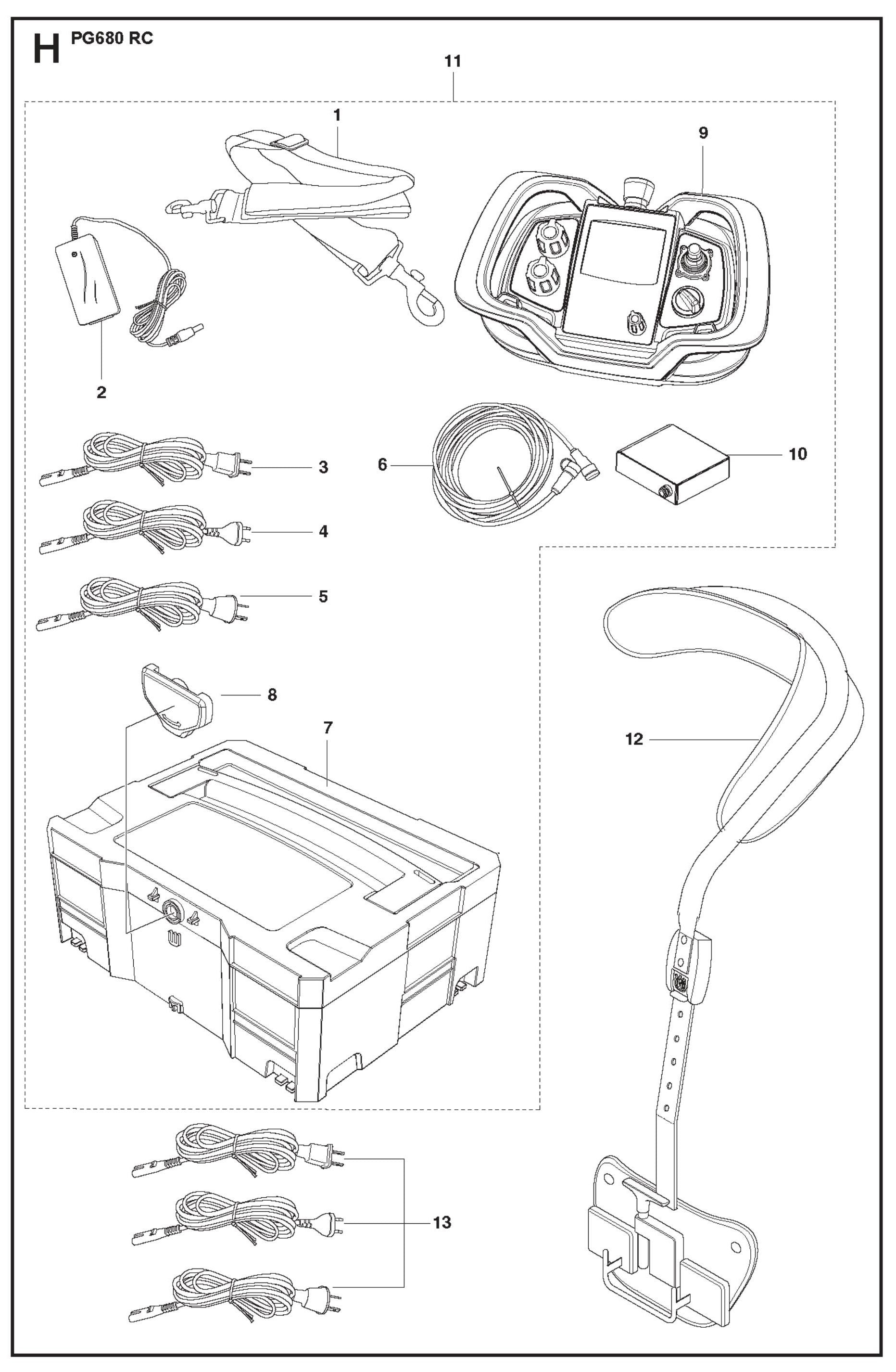 Remote Control Accessories Parts For PG 680 RC By Husqvarna