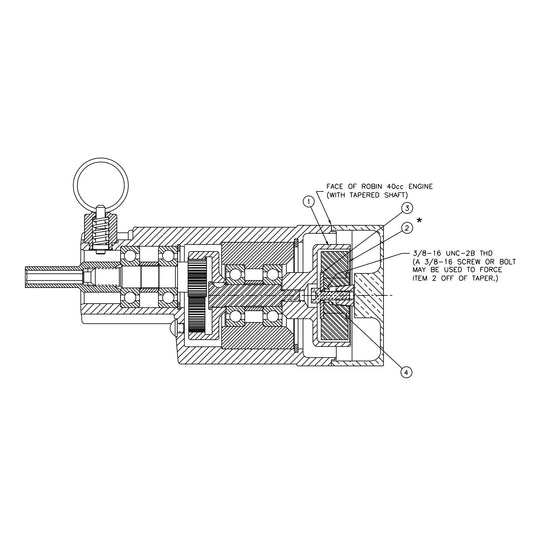 Replacement Clutch Kit Parts For WYC-402BP Backpack Vibrator Motor By Husqvarna