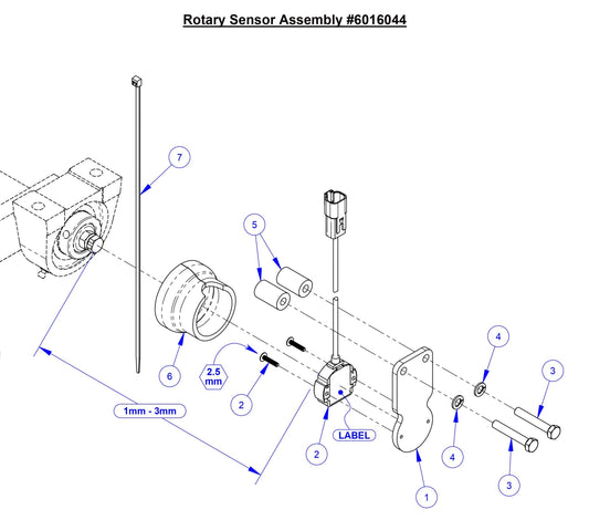 CC9074DK Rotary Sensor Assembly