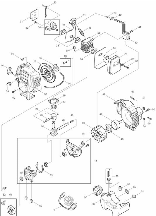 RST250 String Trimmer Assembly Part 2 by Makita