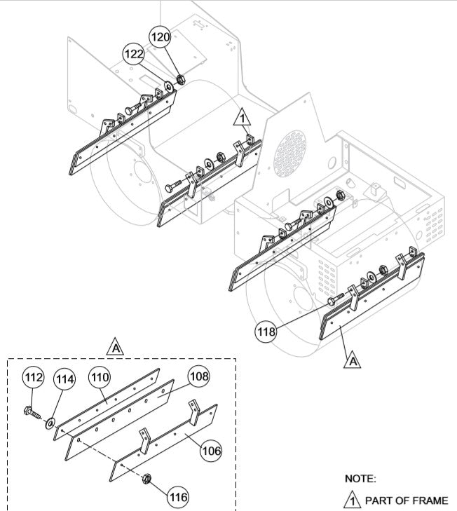AR13HA-R RIDE-ON ROLLER —  Scraper Assy. Parts By Multiquip