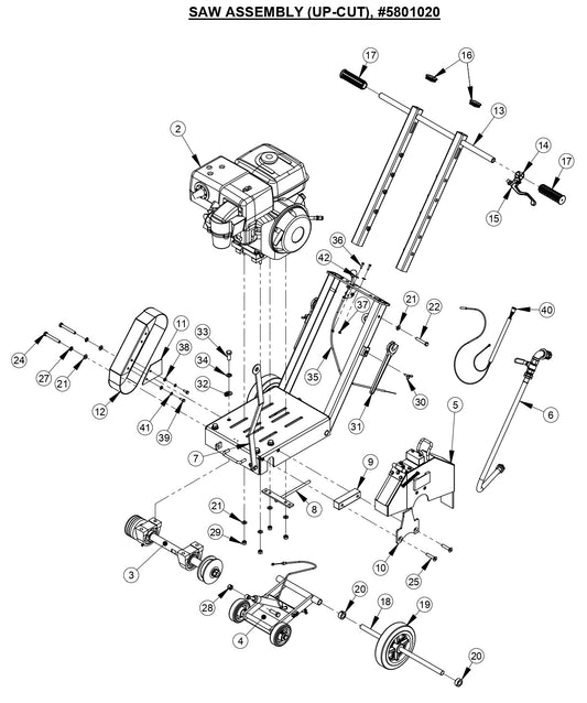 CC1113 Saw Assembly (up-cut) 