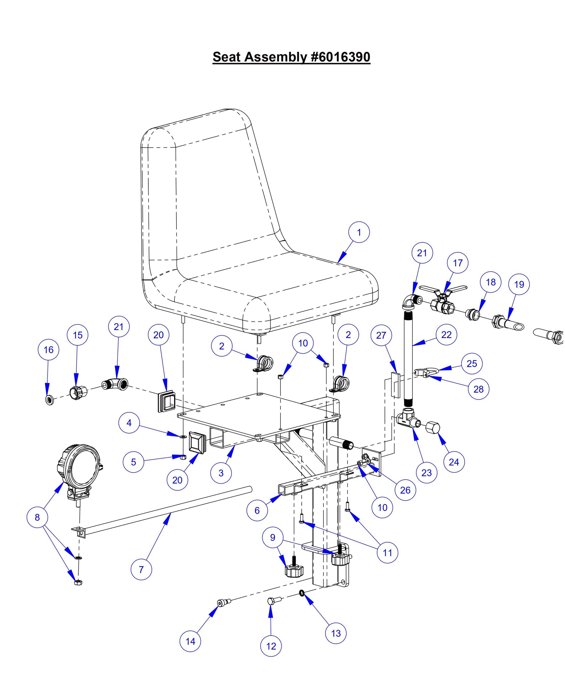 CC8574DD Seat Assembly 