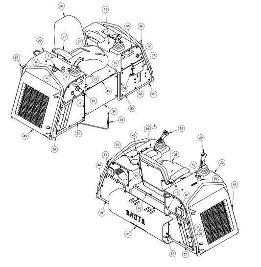 HDX605 Hydra Drive Extreme Riders Seat Assembly Parts By Allen Engineering