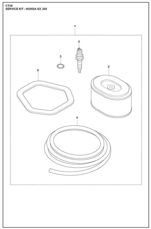 Service Kit- Honda GX 240 Parts For CT 48 By Husqvarna