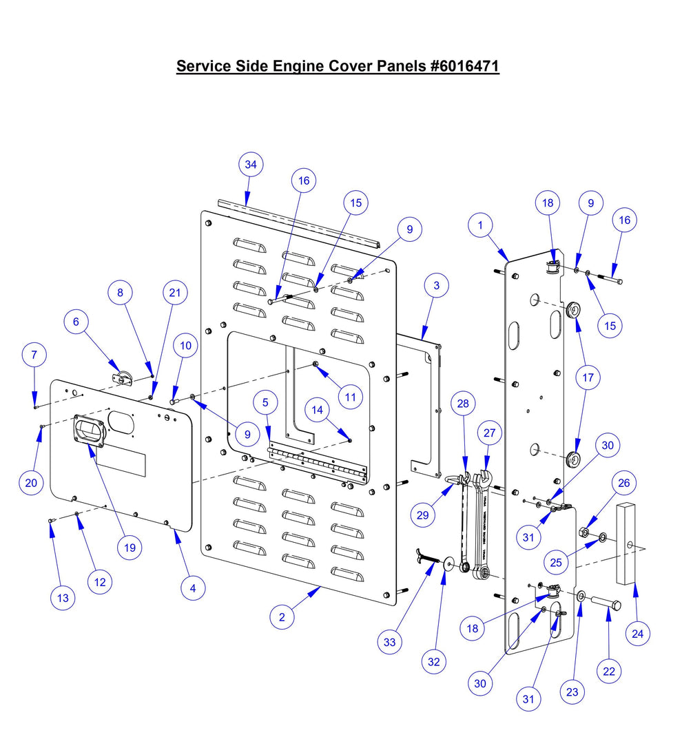 CC8574DD Service Side Engine Cover Panels