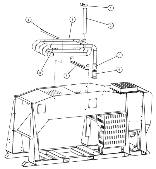 Heat Exchanger Assembly Parts for SH-750 (17-000001 and UP) by Allmand