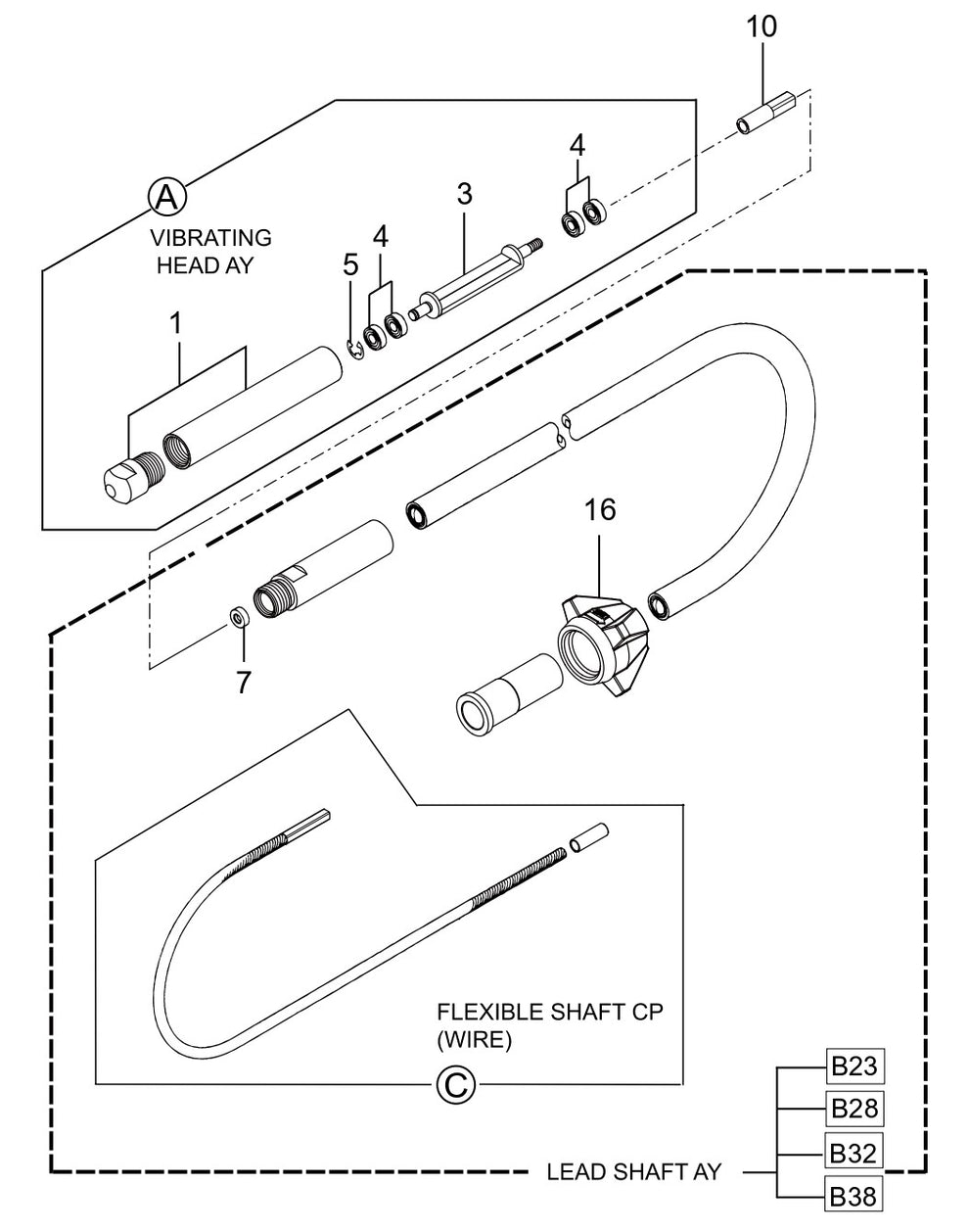 UM-Series Shaft Assembly Parts By Multiquip