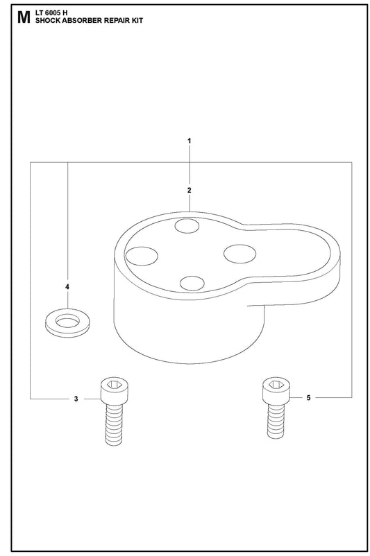 Shock Absorber Repair Kit Parts For LT 6005 H- 967854503 Compaction Rammer By Husqvarna