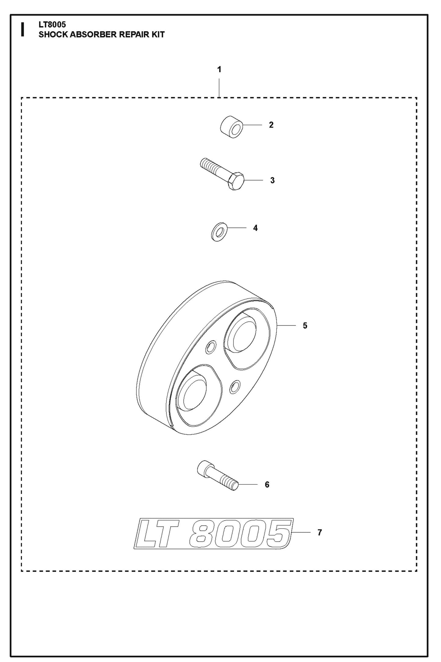 Shock Absorber Repair Kit Parts For LT8005 Compaction Rammer By Husqvarna