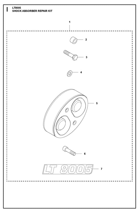 Shock Absorber Repair Kit Parts For LT8005 Compaction Rammer By Husqvarna