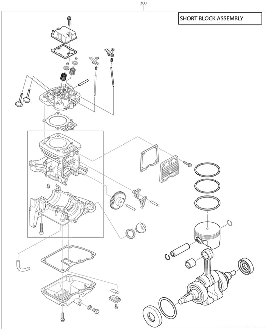 Short Block Assembly Parts For BBX7600N Blower Parts By Makita
