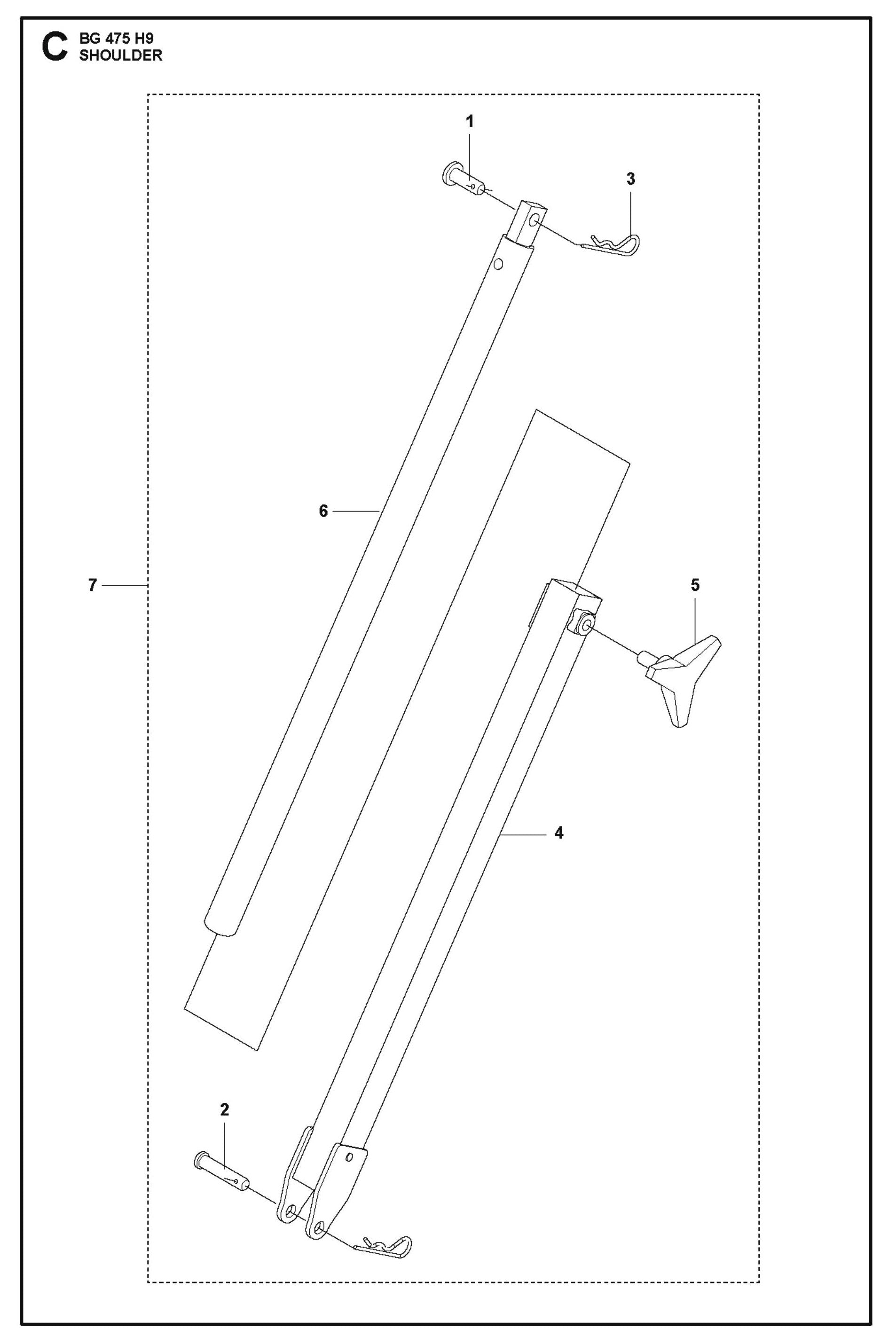 Shoulder Parts For BG 475 By Husqvarna