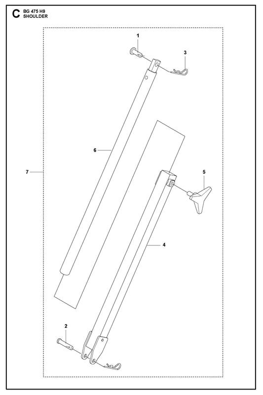 Shoulder Parts For BG 475 By Husqvarna