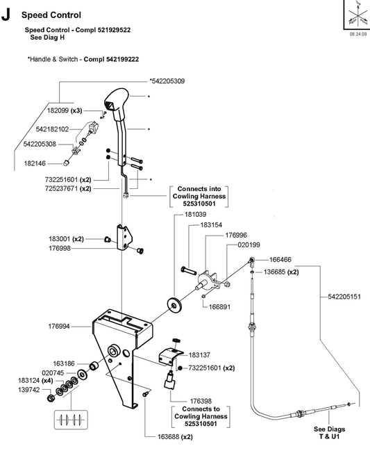 Speed Control Parts For FS6600D By Husqvarna