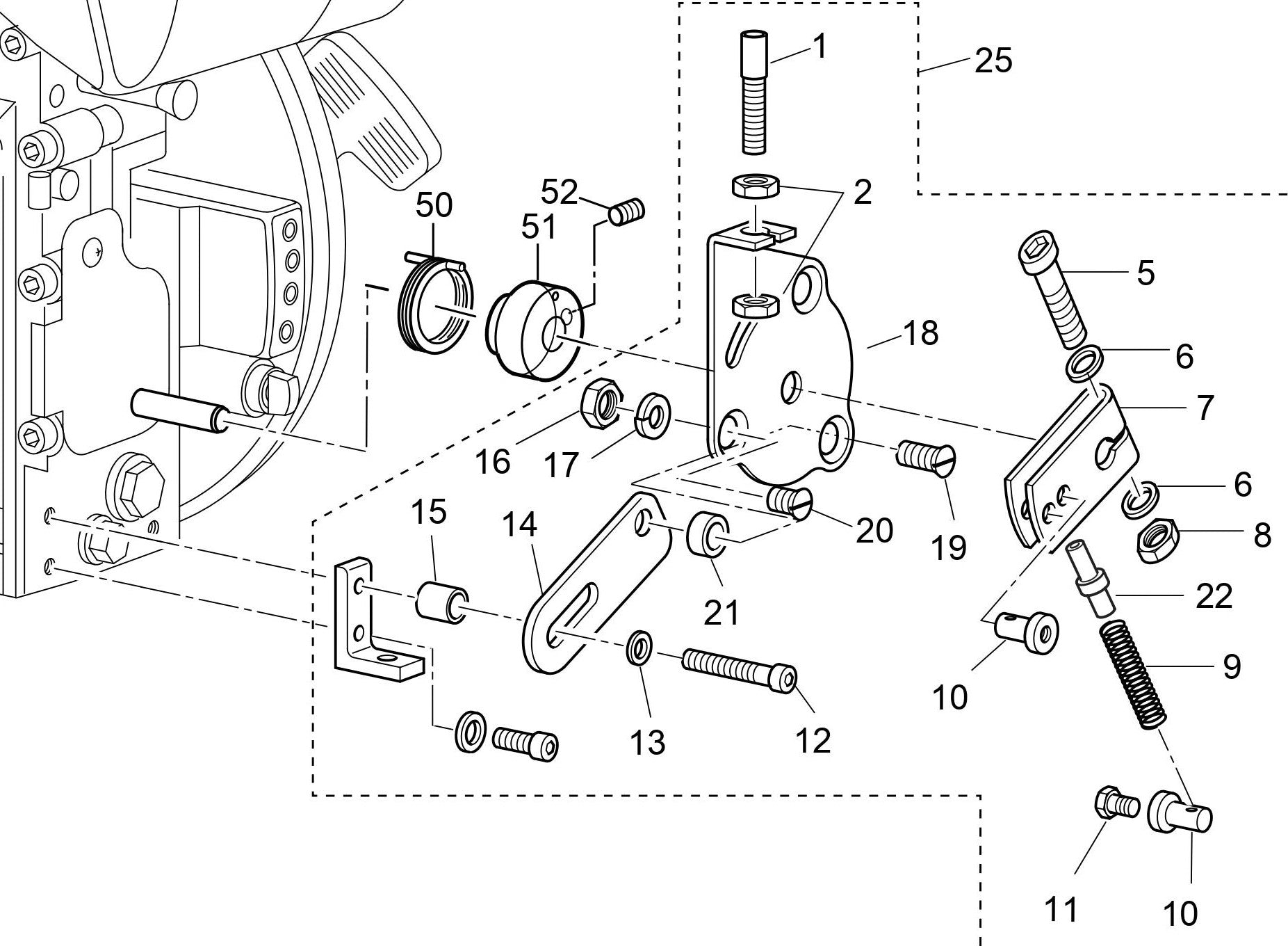 MVH308DZ HATZ 1B30 Engine Speed Control Assembly Parts