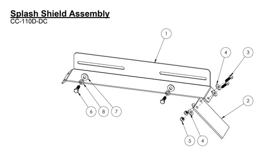 CC-110D-DC Splash Shield Assembly Parts