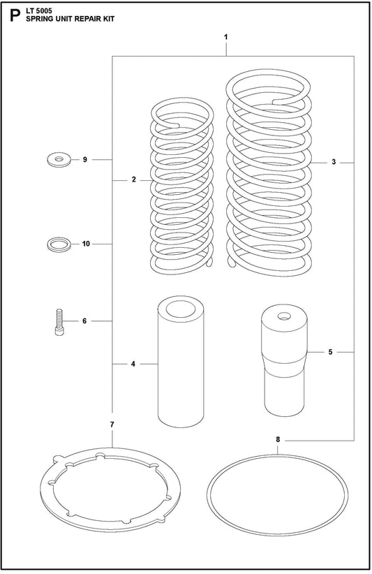 Spring Unit Repair Kit Parts For LT 5005 Compaction Rammers By Husqvarna