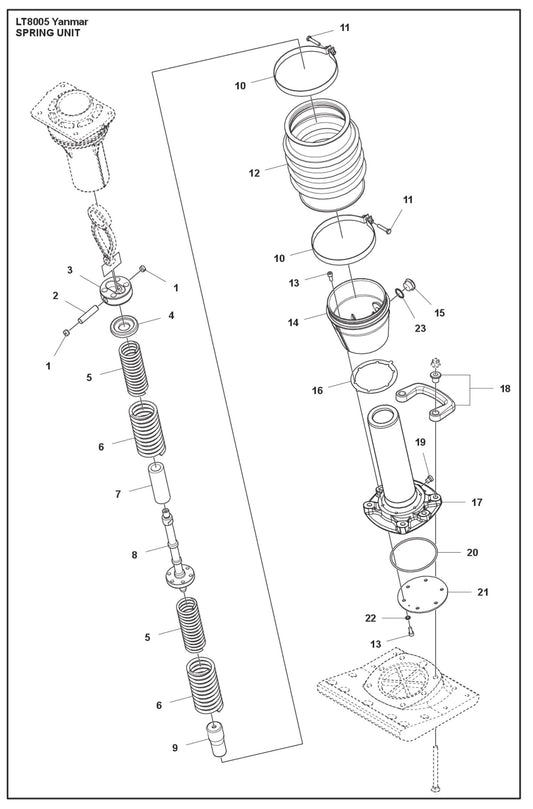 Spring Unit Parts For LT8005 II Yanmar By Husqvarna