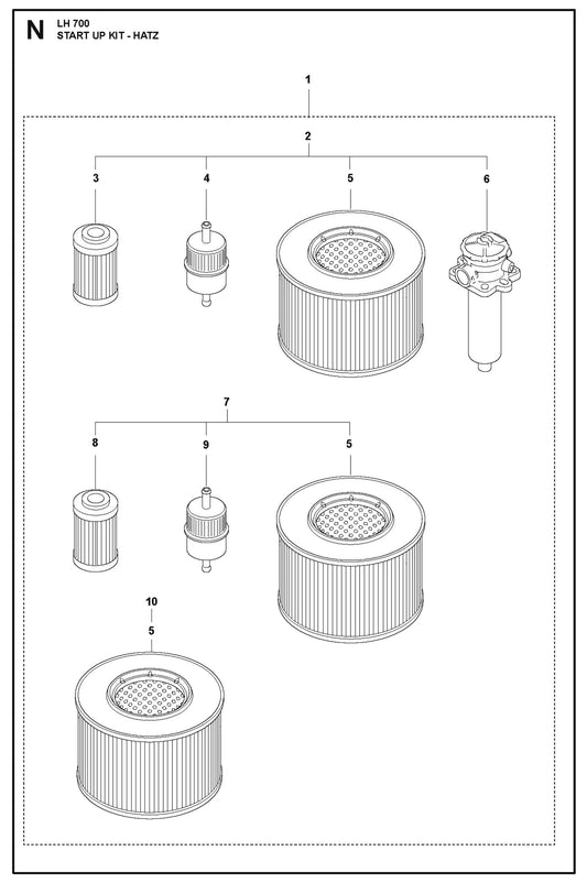 Start Up Kit - Hatz Parts For LH 700 By Husqvarna